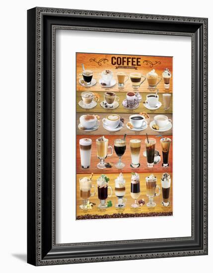 Coffee Collage-null-Framed Art Print