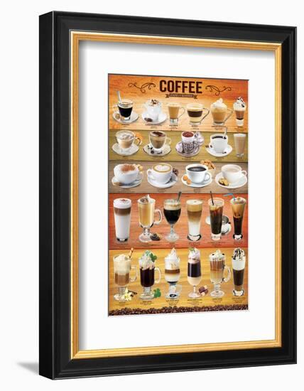 Coffee Collage-null-Framed Art Print