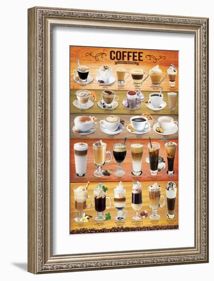 Coffee Collage-null-Framed Art Print