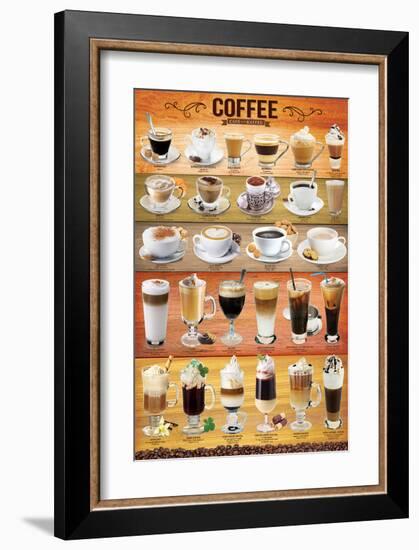 Coffee Collage-null-Framed Art Print