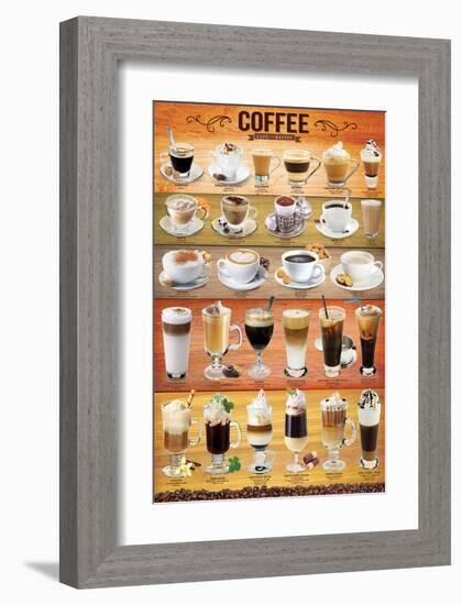 Coffee Collage-null-Framed Art Print