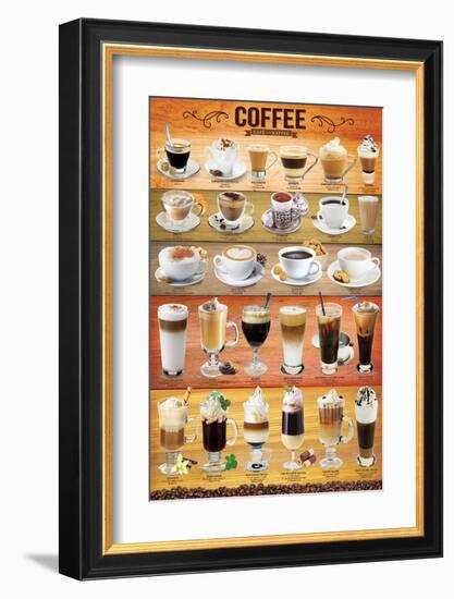 Coffee Collage-null-Framed Art Print