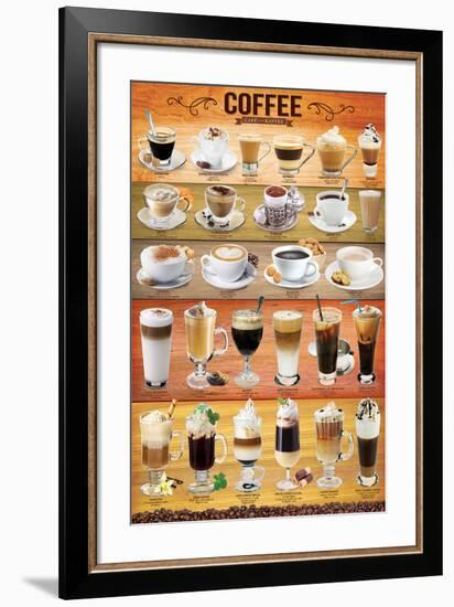 Coffee Collage-null-Framed Art Print