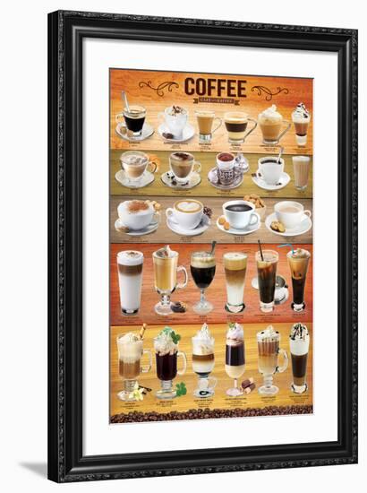 Coffee Collage-null-Framed Art Print