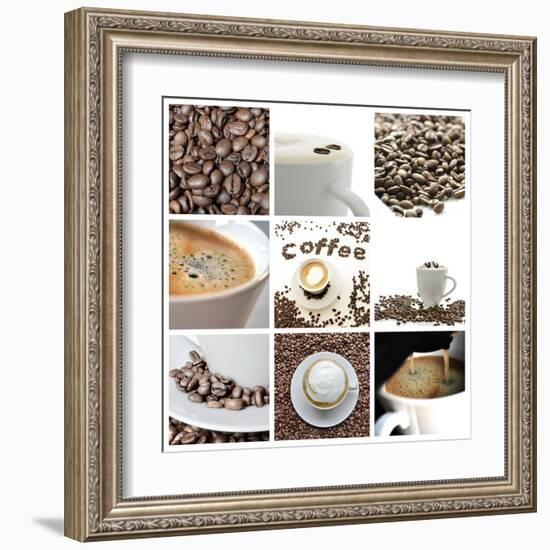 Coffee Collage-Gajus-Framed Art Print