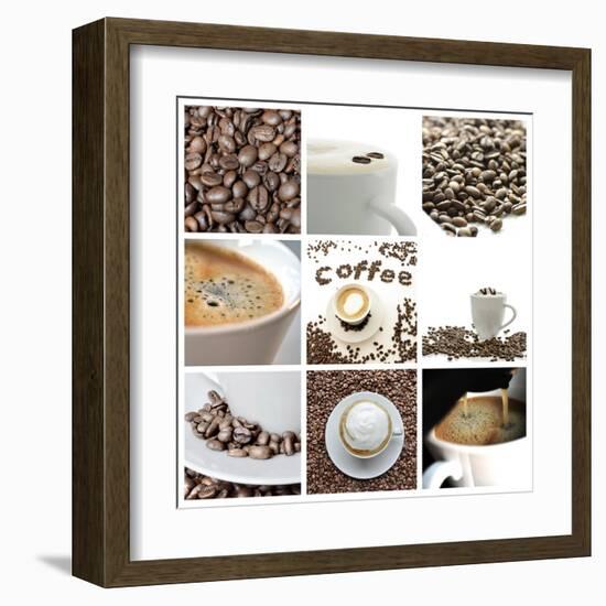 Coffee Collage-Gajus-Framed Art Print