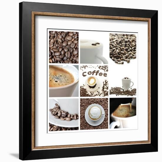 Coffee Collage-Gajus-Framed Art Print