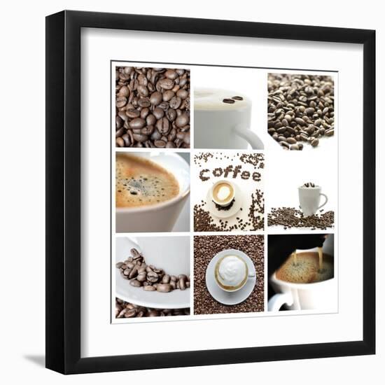 Coffee Collage-Gajus-Framed Art Print