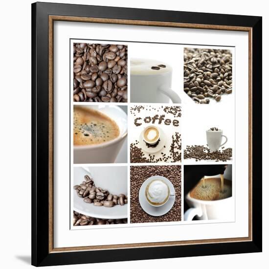 Coffee Collage-Gajus-Framed Art Print