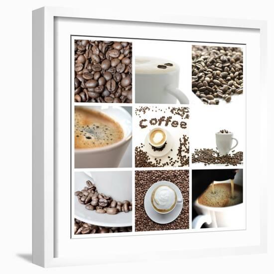 Coffee Collage-Gajus-Framed Art Print