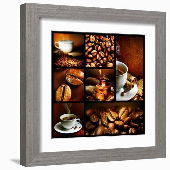 Coffee Collage-Subbotina Anna-Framed Art Print