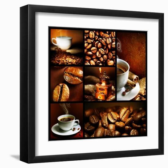 Coffee Collage-Subbotina Anna-Framed Art Print