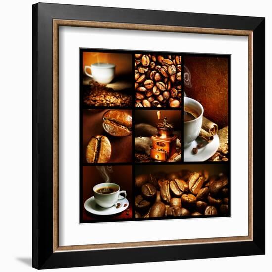 Coffee Collage-Subbotina Anna-Framed Art Print