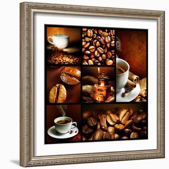 Coffee Collage-Subbotina Anna-Framed Art Print