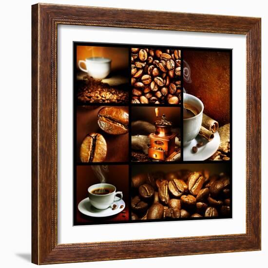 Coffee Collage-Subbotina Anna-Framed Art Print