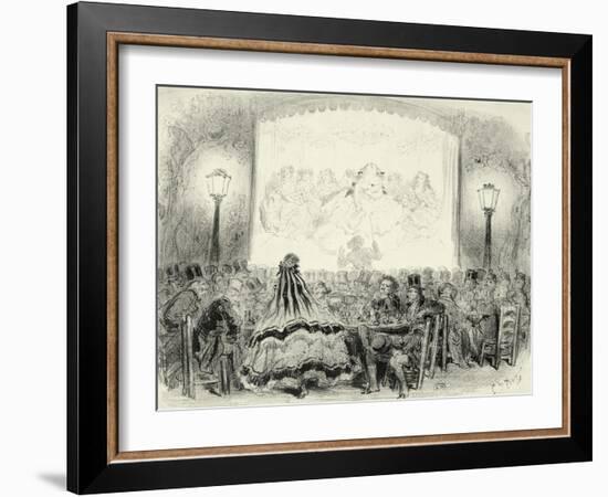 Coffee Concert Hall in France-Gustave Doré-Framed Giclee Print