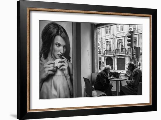 Coffee Conversations-Luis Sarmento-Framed Photographic Print