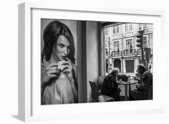 Coffee Conversations-Luis Sarmento-Framed Photographic Print