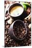 Coffee Cup And Roasted Coffee Beans-klenova-Mounted Art Print