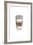 Coffee Cup - Icon-Lantern Press-Framed Art Print