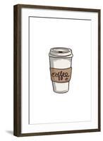Coffee Cup - Icon-Lantern Press-Framed Art Print