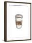Coffee Cup - Icon-Lantern Press-Framed Art Print