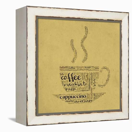 Coffee Cup Of Words-alanuster-Framed Stretched Canvas