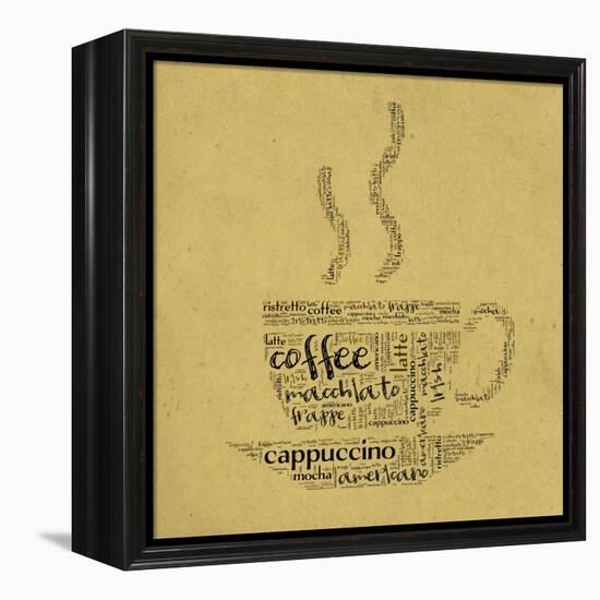 Coffee Cup Of Words-alanuster-Framed Stretched Canvas