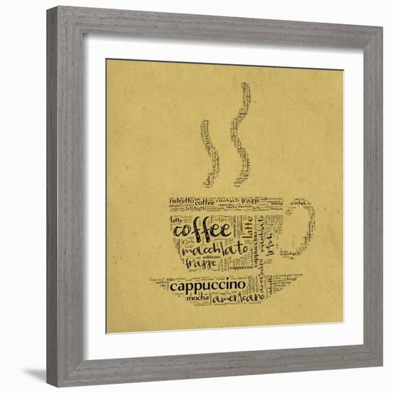 Coffee Cup Of Words-alanuster-Framed Premium Giclee Print