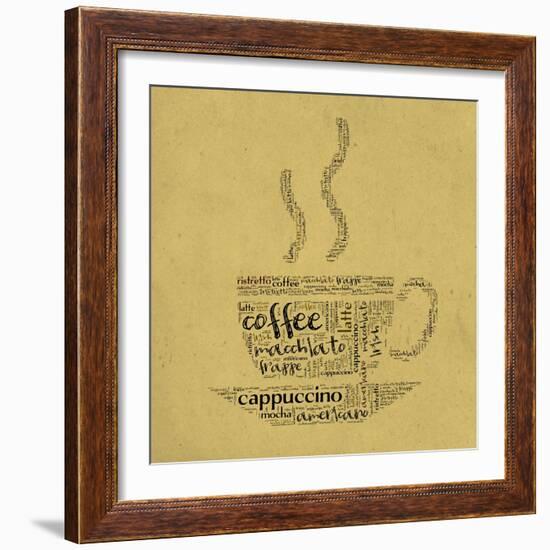 Coffee Cup Of Words-alanuster-Framed Premium Giclee Print