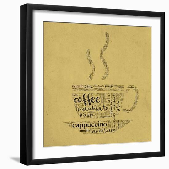 Coffee Cup Of Words-alanuster-Framed Premium Giclee Print
