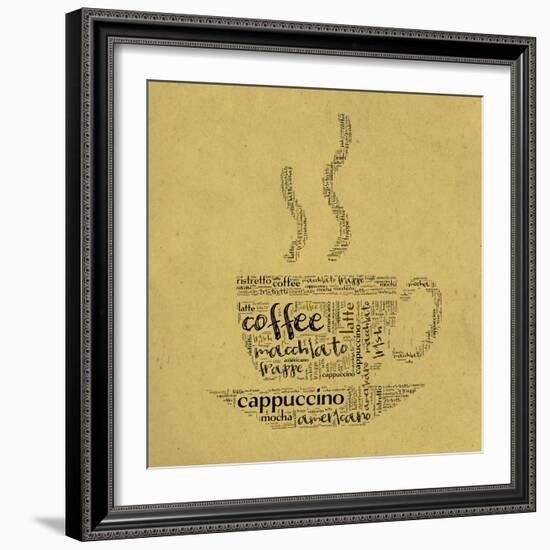 Coffee Cup Of Words-alanuster-Framed Premium Giclee Print