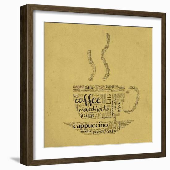 Coffee Cup Of Words-alanuster-Framed Art Print