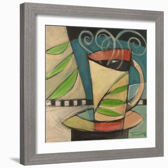 Coffee Cup with Leaves-Tim Nyberg-Framed Giclee Print