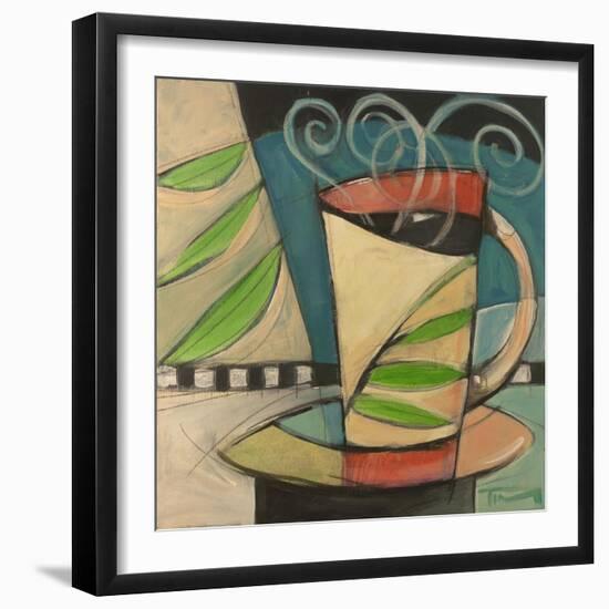 Coffee Cup with Leaves-Tim Nyberg-Framed Giclee Print