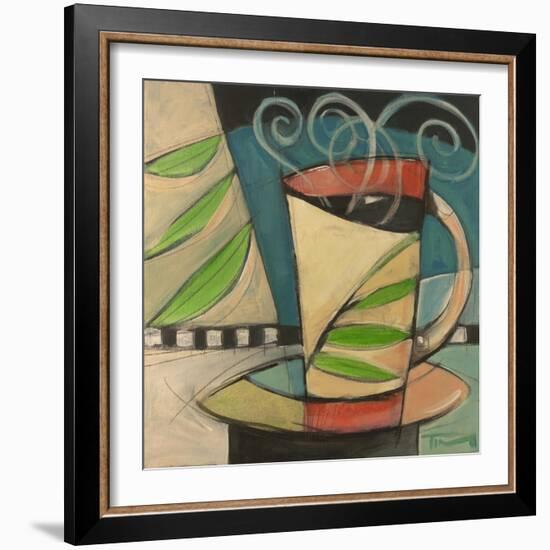 Coffee Cup with Leaves-Tim Nyberg-Framed Giclee Print