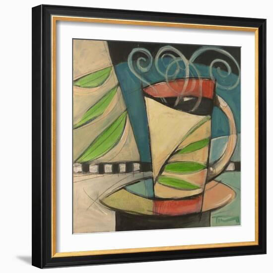 Coffee Cup with Leaves-Tim Nyberg-Framed Giclee Print