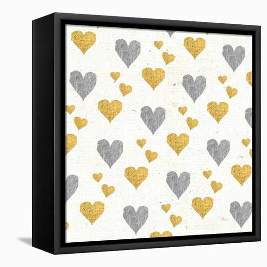 Coffee Cuties Pattern I A-Pela Studio-Framed Stretched Canvas