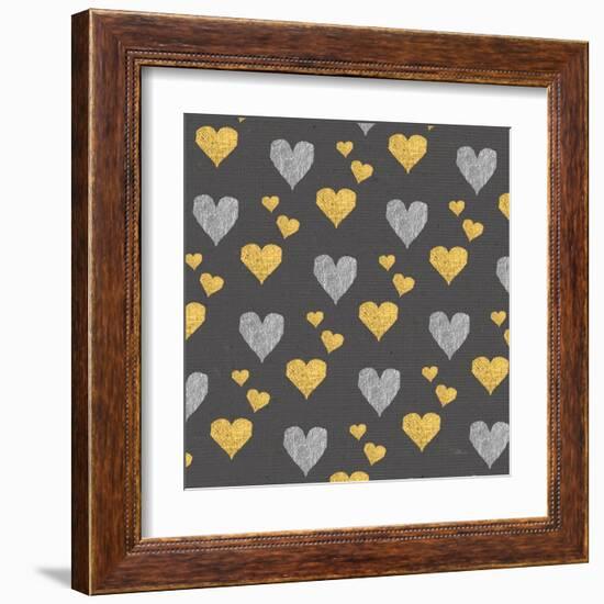 Coffee Cuties Pattern I B-Pela Studio-Framed Art Print