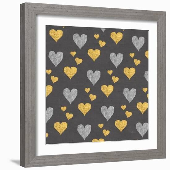 Coffee Cuties Pattern I B-Pela Studio-Framed Art Print