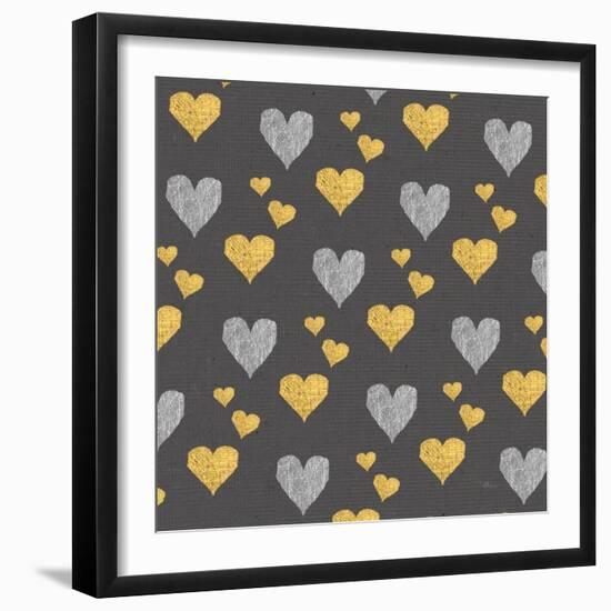 Coffee Cuties Pattern I B-Pela Studio-Framed Art Print