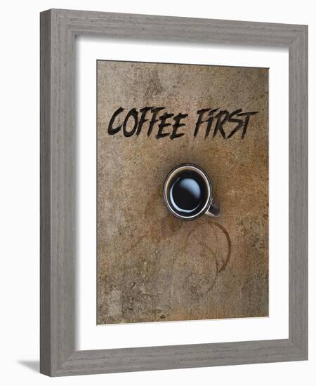 Coffee First-Tina Lavoie-Framed Giclee Print