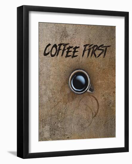 Coffee First-Tina Lavoie-Framed Giclee Print