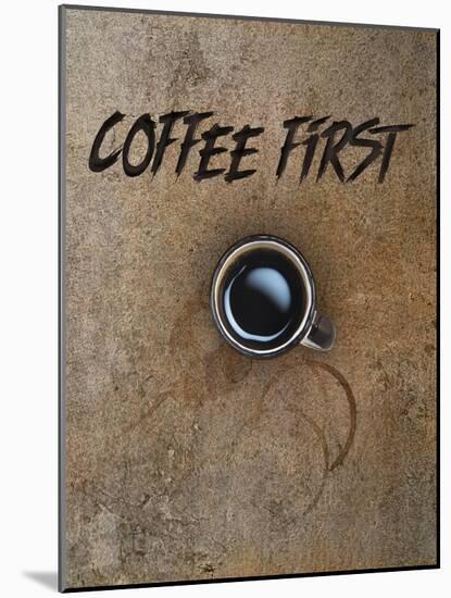 Coffee First-Tina Lavoie-Mounted Giclee Print