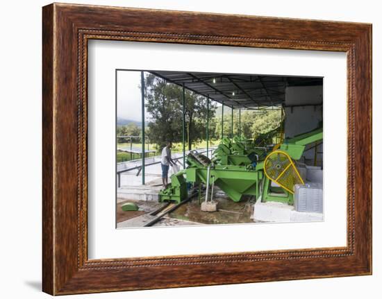 Coffee grinding machines in a coffee factory in Maubisse, East Timor, Southeast Asia, Asia-Michael Runkel-Framed Photographic Print