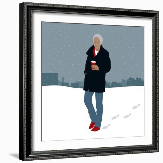 Coffee in the Snow-Claire Huntley-Framed Giclee Print