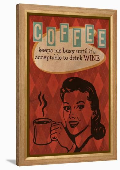 Coffee Keeps Me Busy-Lantern Press-Framed Stretched Canvas