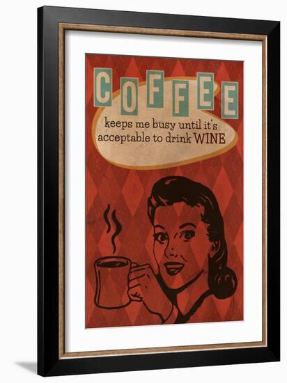 Coffee Keeps Me Busy-Lantern Press-Framed Art Print