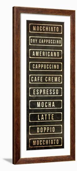 Coffee List-OnRei-Framed Art Print