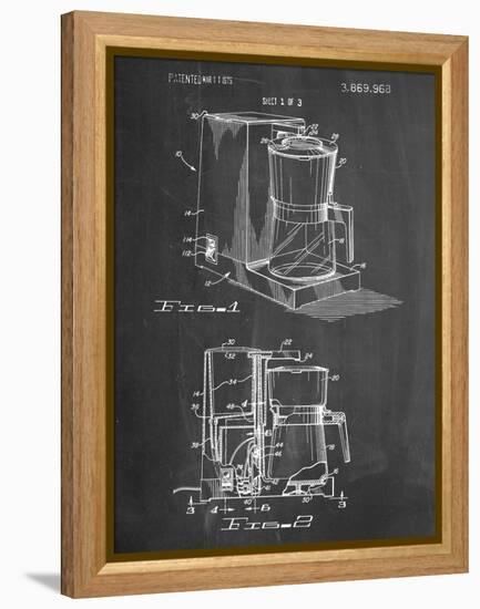 Coffee Maker Patent-null-Framed Stretched Canvas